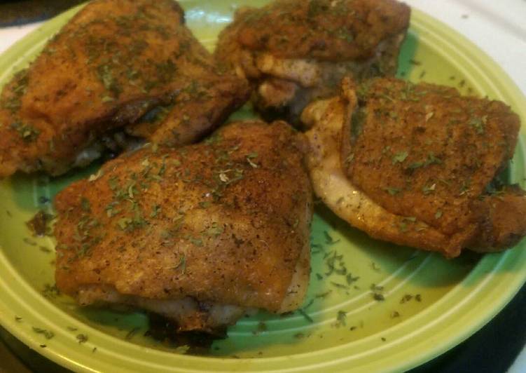Recipe of Homemade Crispy Baked Chicken Thighs