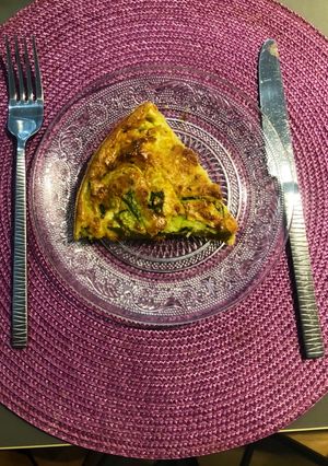 Une photo de Quiche omelette pesto parmesan