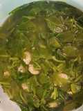 Canh rau mồng tơi nấu tôm bồ hóc