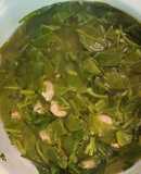 Canh rau mồng tơi nấu tôm bồ hóc