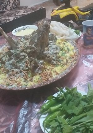 صورة لوصفة منسف على الطريقة الاردنية