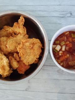 Foto resep Ayam goreng tepung saos asam manis