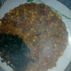 A picture of Porridge Beans With Corn And Veggie.