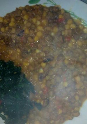 A picture of Porridge Beans With Corn And Veggie.