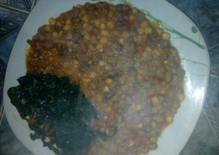 Easiest Way to Cook Perfect Porridge Beans With Corn And Veggie