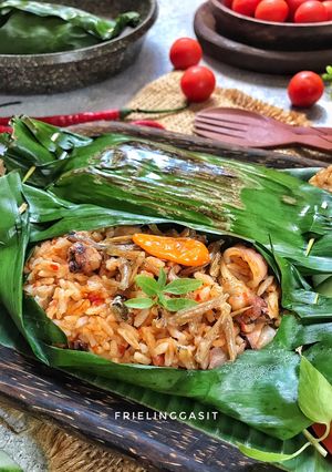 Foto resep Nasi Bakar Cumi Pedas