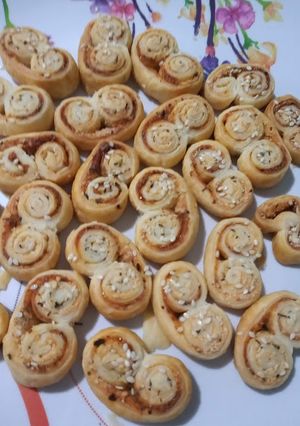 Una foto de Palmeritas de masa hojaldre saladas