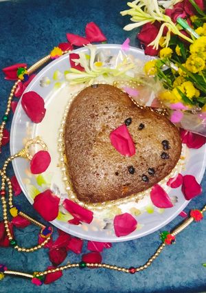 A picture of Eggless chocolate coffee cake.