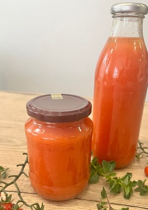 Paradicsomlé télire natúran recept fotója
