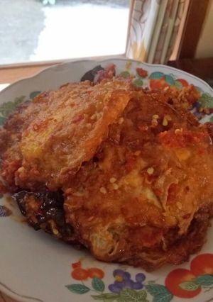 Foto resep Telor ceplok bumbu pedes