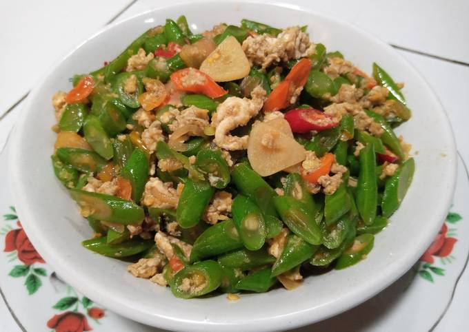 Ternyata begini loh! Resep buat Orak-Arik Buncis Telor Pedas Istimewa, Mudah, Murah, Simpel  spesial