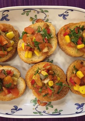 Hình của món Bánh mì nướng sốt Salsa.