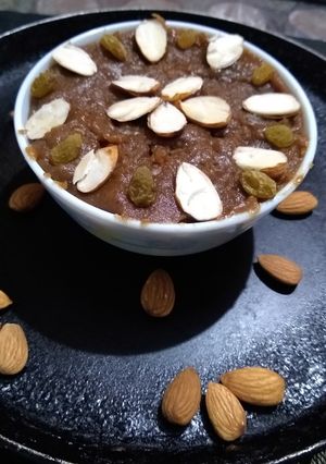 A picture of Chestnut flour halwa.