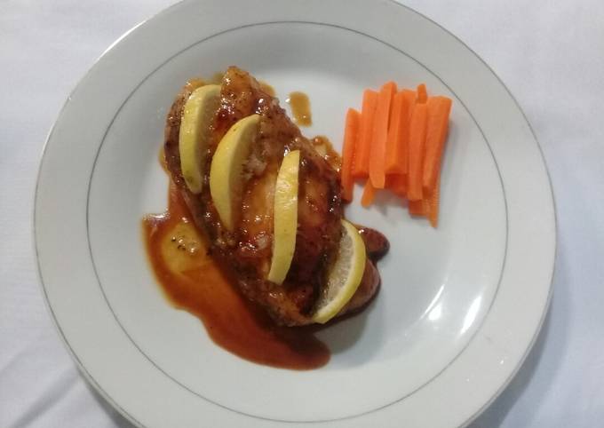 Chicken teriyaki saus honey lemon