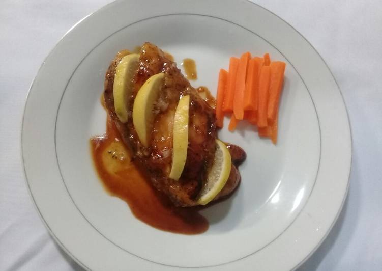 Chicken teriyaki saus honey lemon