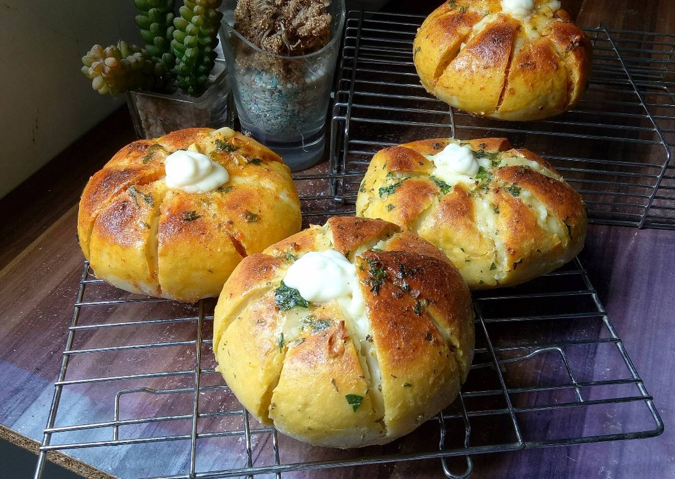 59. Korean Cheesy Garlic Bread