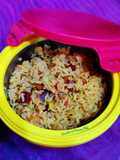 Beet-carrot rice for kids lunch box