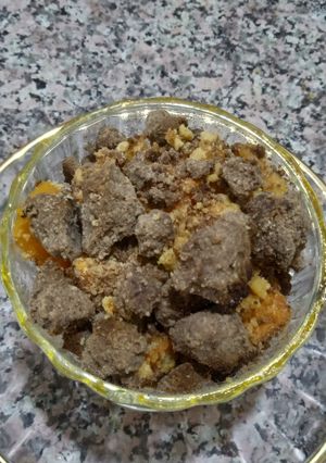 Une photo de Crumble aux potiron et cacao