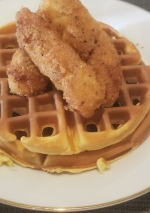 A picture of Keto Chicken & Waffles.