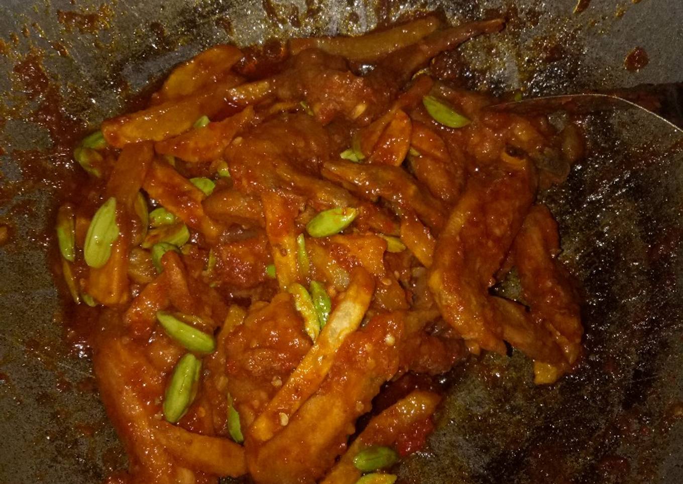 Sayap balado terasi pete