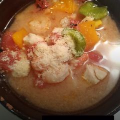 A picture of Alex's vegetable soup. 🙂.