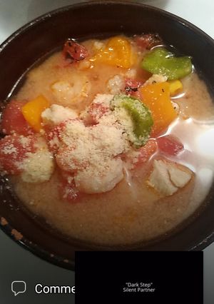 A picture of Alex's vegetable soup. 🙂.