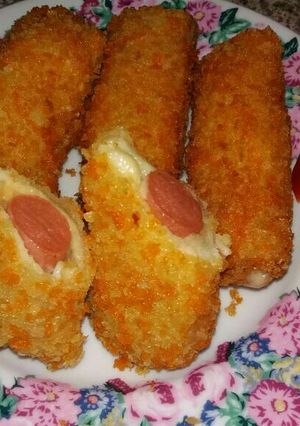 Foto resep Rotgor (roti goreng) sosis mozarella ala mel