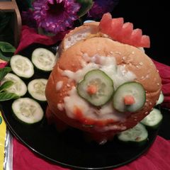 A picture of Cheesy Chicken Burger #CookpadApp #RamadanKiTayari.