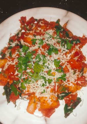 A picture of Spicy chilli pav.