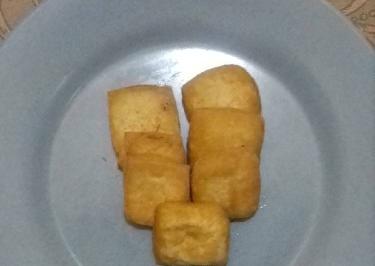 Tahu putih goreng sederhana