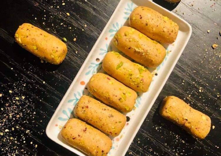 Recipe of Any-night-of-the-week Besan Pista Rolls Cooking Basics for Beginners
