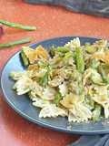 Farfalle con asparagi, tonno e bottarga di muggine