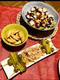 Salpicón de pulpo y gildas caseras con bonito en escabeche