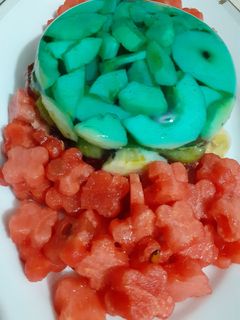 عکسی از دستور ژله سالاد میوه