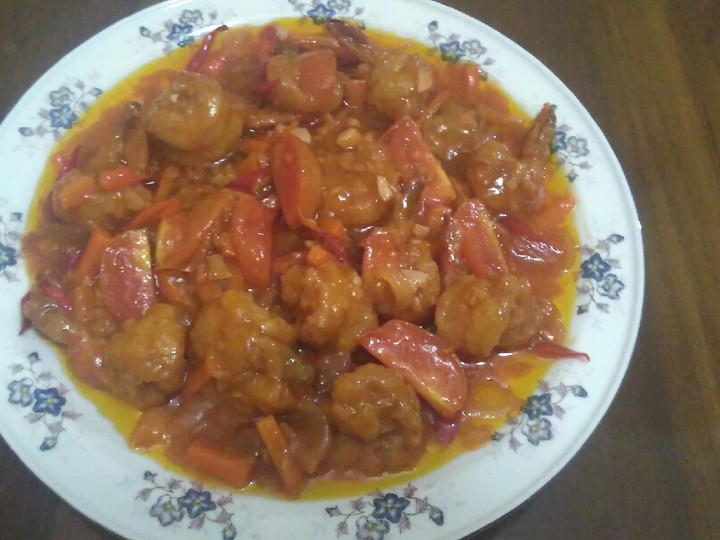 Resep Udang galah tepung asam manis Murah