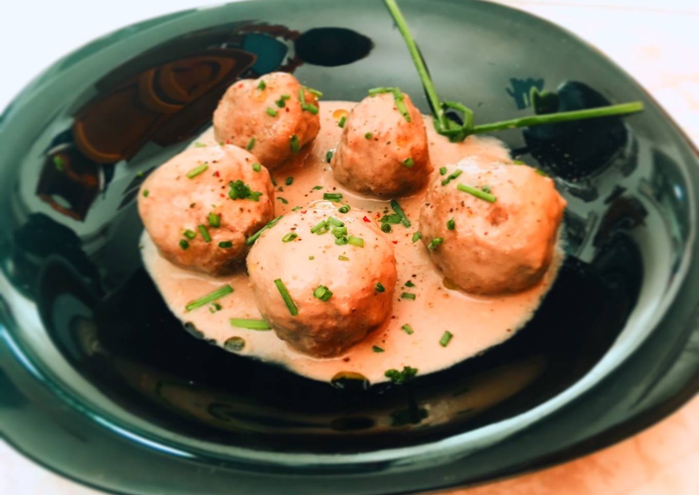 Albóndigas de ternera en salsa de champiñón y queso (receta ligera) 👏
