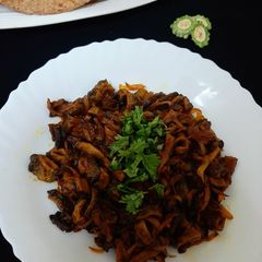 A picture of Bitter gourd/karela stir-fry.