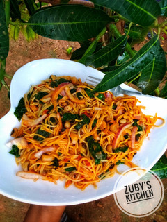 A picture of Pasta and beans jollof.