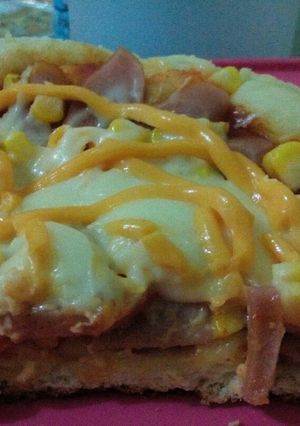 Foto resep Pizza teflon toping Jagung Sosis Ekonomis