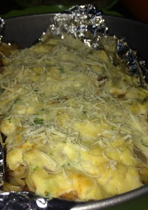 Foto resep Fusilli Baked Saus Instan (Lasagna)