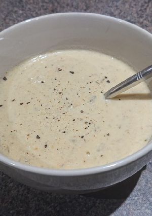 A picture of Homemade Chicken and Mushroom Soup.