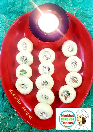 A picture of Condensed Milk Peda.