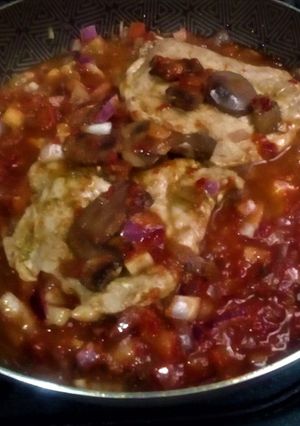Una foto de Guisado: Lomo de Cerdo con Champiñones