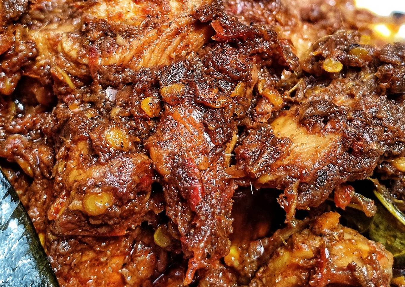 Rendang Ayam Pedas Bumbu Instan
