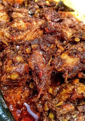 Foto resep Rendang Ayam Pedas Bumbu Instan