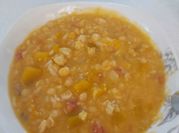 Una foto de garbanzo arroz zapallo