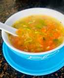 Lemon Coriander Veggie Soup