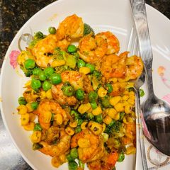 10 mint shrimp vegetables A picture of 10 mint shrimp vegetables.