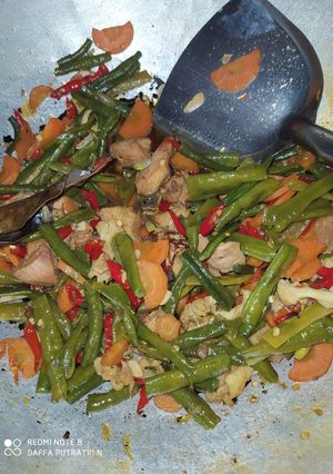 Foto resep Oseng kacang dan ayam