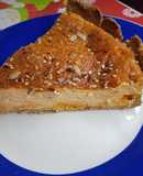 Tarta de queso Philadelphia, cheddar, tomates Cherry y albahaca